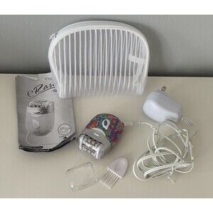 Emjoi eRase e60 Epilator Hair Remover 60 Tweezer Action Discs Dual Heads Floral